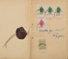 1942 Szeged, üzleti könyv illetékbélyegekkel