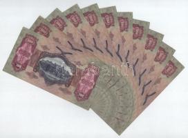 1930. 100P (11x) "*E 061 013575 - *E 061 013588" közte sorszámkövetők és egyugrású sorszám...