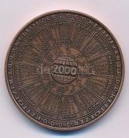 2000. "MÉE köszönti az Államalapítás ezredik évfordulóját" kétoldalas bronz naptárérem (42...