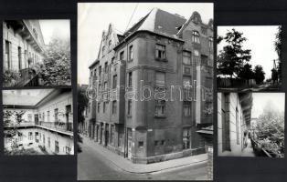 13 db régi városképes fotó. Budapest, Szeged, Gyopárosfürdő, stb