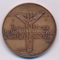 Kiss Sándor (1925-1999) 1988. "Körösfő Református Templom" kétoldalas bronz emlékérem (42,...