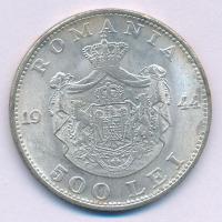 Románia 1944. 500L Ag "I. Mihály" T:AU patina Romania 1944. 500 Lei Ag "Mihai I"...