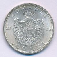 Románia 1944. 500L Ag "I. Mihály" T:AU patina Romania 1944. 500 Lei Ag "Mihai I"...