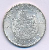 Románia 1944. 500L Ag "I. Mihály" T:AU
Romania 1944. 500 Lei Ag "Mihai I" C:AU
...