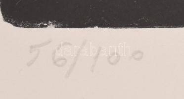 Bálint Endre (1914-1986): Menóra, 1978. Szitanyomat, papír, jelzett, számozott (56/100). 42,5x35 cm