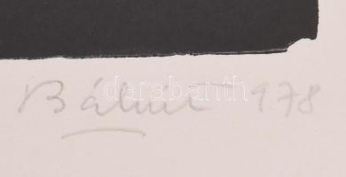 Bálint Endre (1914-1986): Menóra, 1978. Szitanyomat, papír, jelzett, számozott (56/100). 42,5x35 cm