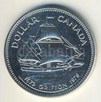Kanada 1979. 1$ Ag "Griffon-hajó" T:exPL