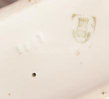 Zsolnay botfaragó kisfiú, fehérmázas, jelzett, m: 14 cm