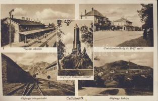 Celldömölk, vasútállomás, Sághegyi Trianon kereszt és bánya, Osztálymérnökség, Griff szálló (EK)