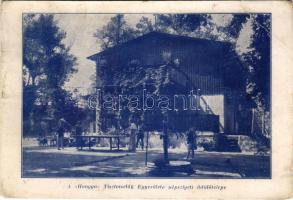 1938 Budapest IV. Népsziget, A "Hangya" Tisztviselők Egyesülete üdülőtelepe, asztalitenisz, pingpong, sport (Rb)