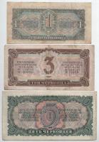 Szovjetunió 1937. 1Ch + 3Ch + 5Ch T:F
Soviet Union 1937. 1 Chervonetz + 3 Chervontsa + 5 Chervontse...