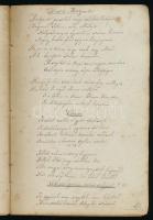 cca 1880-1890 ,,Egyveleg", régi füzet kézzel írt feljegyzésekkel, különböző témában (versek, da...