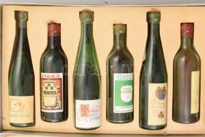 Magyar Állami Pincegazdaság Budafok doboz, benne 5 darab röviditallal, közt elpárolgottal.