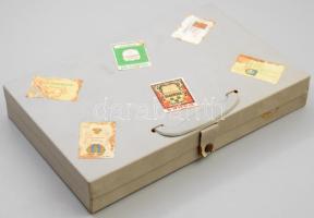 Magyar Állami Pincegazdaság Budafok doboz, benne 5 darab röviditallal, közt elpárolgottal