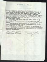 1946 Sárdy János (1902-1959) színművész amerikai fellépésére készült szerződés autográf aláírással