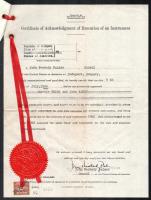 1946 Sárdy János (1902-1959) színművész amerikai fellépésére készült szerződés autográf aláírással