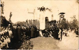 1930 Mesterszállás (Mezőtúr), Hősi emlékmű avatási ünnepsége, harangláb. photo (fl)