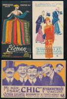 3 db divattal kapcsolatos számolócédula - Weiss Gyula Rt. Elsner, Sebők Gyula Budapest