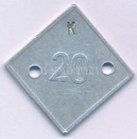 ~1950. "Baromfiértékesítő Nemzeti Vállalat" lyukasztott Al bárcája T:VF