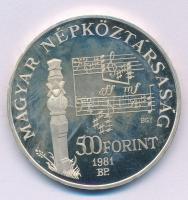 1981. 500Ft Ag "Bartók Béla" T:AU (eredetileg PP) Adamo EM62