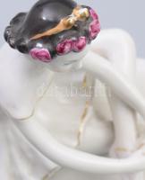 Lomonosov balerina és fiú figurák. Jelzett, m: 11-14 cm