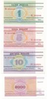 Belarusz 2000. 1R + 5R + 10R + 1998. 5000R T:AU az egyiken ceruzás firka
Belarus 2000. 1 Roubles + ...
