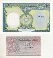 Laosz DN (1962-1975) 1K + 10K T:UNC,AU Laos ND (1962-1975) 1 Kip + 10 Kip C:UNC,AU Krause P#8, P#10