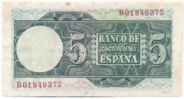 Spanyolország 1948. 5P T:F folt
Spain 1948. 5 Pesetas C:F spot
Krause P#136