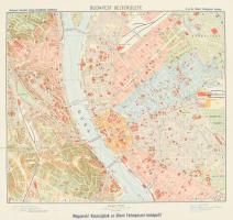 1927 Budapest belterülete, Budapest részletes (nagy) térképének melléklete, 1 : 15.000, Bp., M. Kir. Állami Térképészet, kissé sérült, 37x41 cm