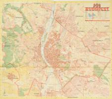 cca 1940 Budapest térképe, 1 : 25.000, Bp., M. Kir. Térképészeti Intézet, kissé sérült, foltos, 74,5x90,5 cm