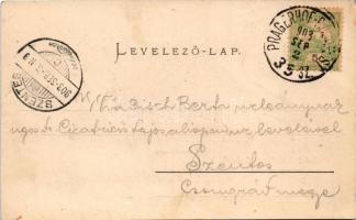 1903 Balatonaliga, Aliga (Balatonvilágos); vasútállomás, vonat, gőzmozdony (EK)