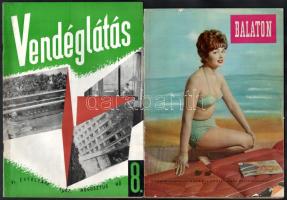 1959-1962 Vendéglátás folyóirat 3 száma. Változó állapotban, az egyik borító foltos, szakadt. + 1961...