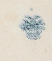 Villeroy &amp; Boch "Valeria" 2 darab mélytányér, erősen mázrepedt, jelzett, d: 25 cm