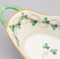 Herendi petrezselyemlevél mintás váza, fogpiszkatartó, kínáló. Jelzett, m: 12,5 cm, alatt, kínáló fü...