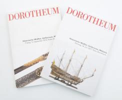 Dorotheum 2 darab árverési katalógus, fegyverek, uniformisok, militária témában, 2011-2012