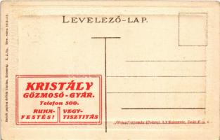 Kolozsvár, Cluj; színház. Bernát kiadása, hátoldalon Kristály gőzmosó-gyár reklám / theatre. Steam c...