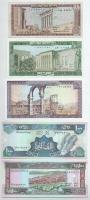 Libanon 1967-1990. 1L-1000L (9xklf) T:UNC-F Lebanon 1967-1990. 1 Livre - 1000 Livres (9xdiff) C:UNC-F