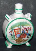 Zsolnay festett porcelán kulacs / Chinaware jug 8 cm