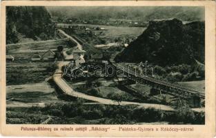 1940 Palánka-Gyimes, Palanca-Ghimes; Román-magyar határ, Rákóczy vár, vasúti híd. Walter Ede kiadása / Romanian-Hungarian border, castle, railway bridge (EK)