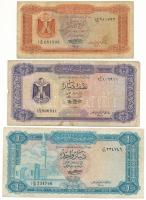 Líbia DN (1971-1979) 1/4D + 1/2D + 1D T:F,VG egyiken nagyobb beszakadás Libya ND (1971-1979) 1/4 Dinar + 1/2 Dinar + 1 Dinar C:F,VG one with bigger tear