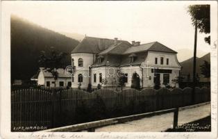 1931 Liptóújvár, Liptovsky Hrádok; Villa Olga, Mezőgazdasági termelők befektetési üzlete / Rolnicka vzájomná pokladnica / agricultural shop