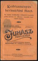 1912 Bp., Juhász Testvérek kedvezményes bevásárlási füzet, sérült, 24p