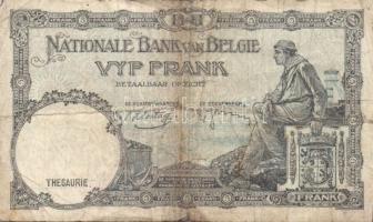 Belgium 1938.3.9. 5Fr + 1941.9.6. 20Fr + Belgium/"Exile"-kiadás 1943. 5Fr/1B T:III