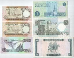 Líbia DN (1991) 1/4D (2x) + 1/2D + 1D + 5D + 10D T:F közte szép papír és szakadás
Libya DN (1991) 1...