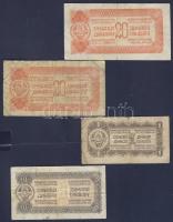 Jugoszlávia 1944. 1D vastag papíron + 10D + 20D (2x) T:III,III-