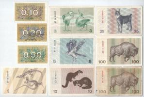 Litvánia 1991. 0,10T - 100T (10db, 9xklf) T:UNC-F Lithuania 1991. 0,10 Talonas - 100 Talonas (10pcs, 9diff) C:UNC-F