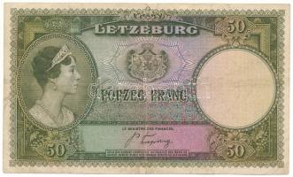 Luxemburg 1944. 50Fr T:F Luxembourg 1944. 50 Francs C:F Krause P#46