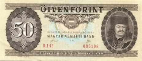 1989. 50Ft (3x) egymásutáni sorszámmal T:I,II+