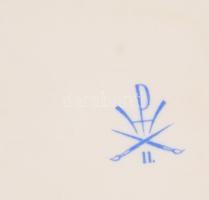 Herendi tálka és gyufatartó, klf jelzéssel, h: 13 cm