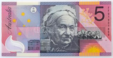 Ausztrália DN (2001) 5$ "Az ausztrál Nemzetközösség 100. évfordulója" emlékkiadás T:UNC Australia ND (2001) 5 Dollars "Centennial of the Commonwealth of Australia" circulating commemorative issue C:UNC Krause P#56a